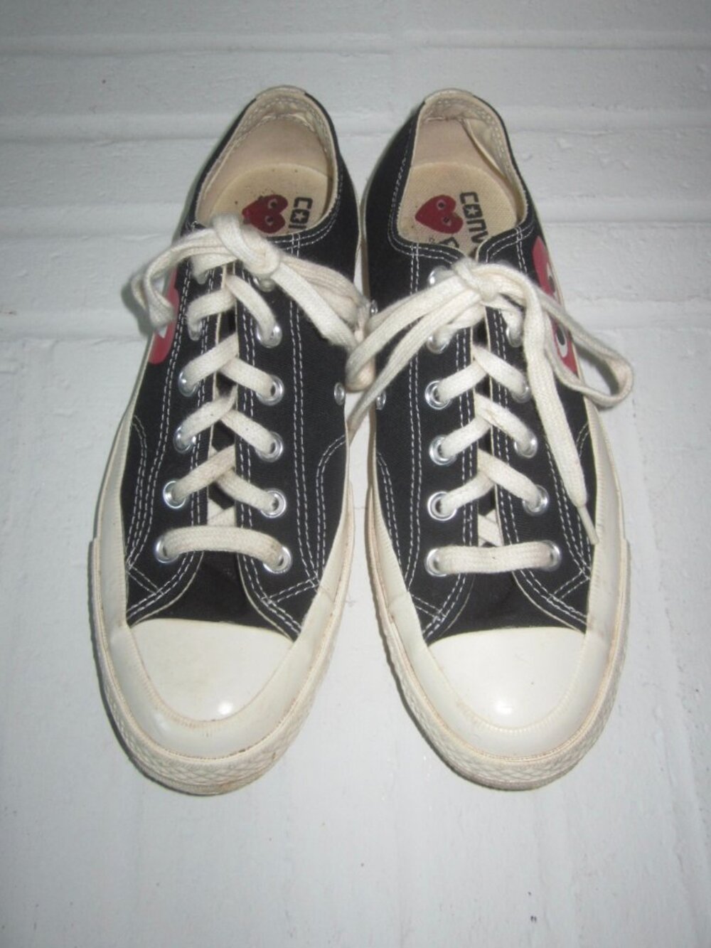 COMME DES GARÇONS x Converse Chuck Taylor Low Top Sneakers Black Mens 6 Womens 8